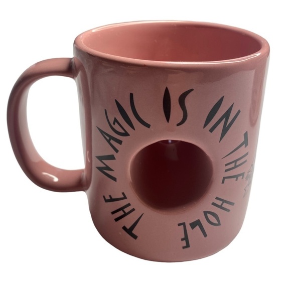 VOODOO DONUTS PORTLAND, OREGON PINK COFFEE MUG THE MAGIC IS IN THE HOLE - Picture 2 of 6